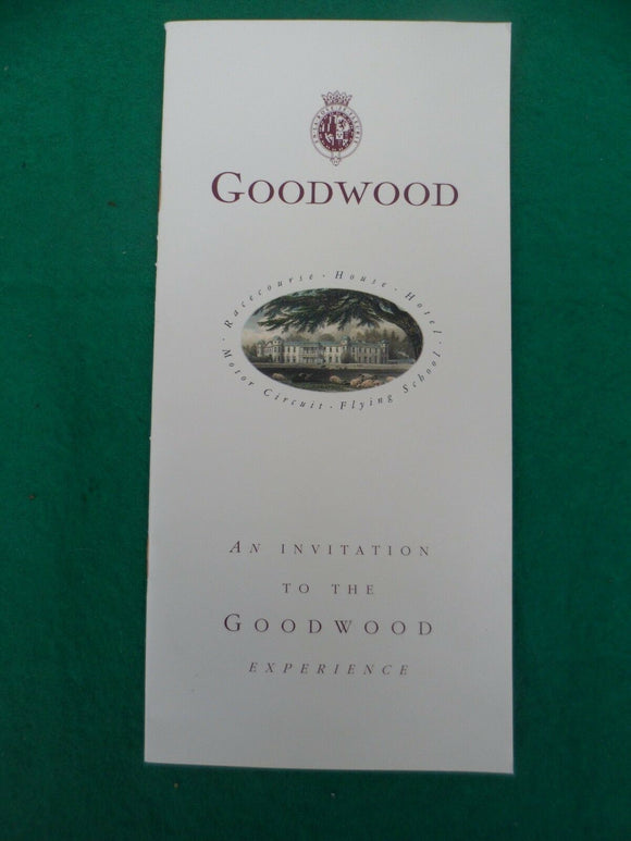 X - Horse racing - Goodwood Racecourse - Goodwood experience pamphlet