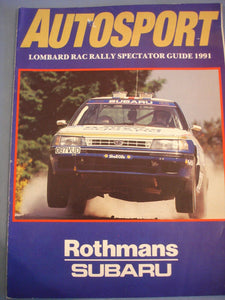 Autosport -  Lombard RAC rally spectator guide 1991