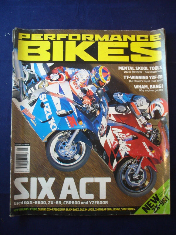 Performance Bikes - January 2000 - GSX R600 - ZX 6R - CBR600 - YZF600R