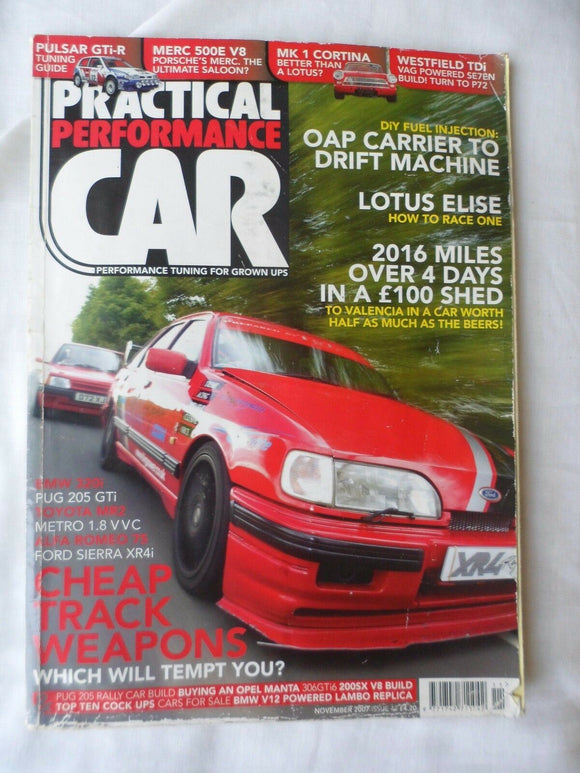 Practical Performance cars - November 2007- Merc 500e - Race a Lotus Elise
