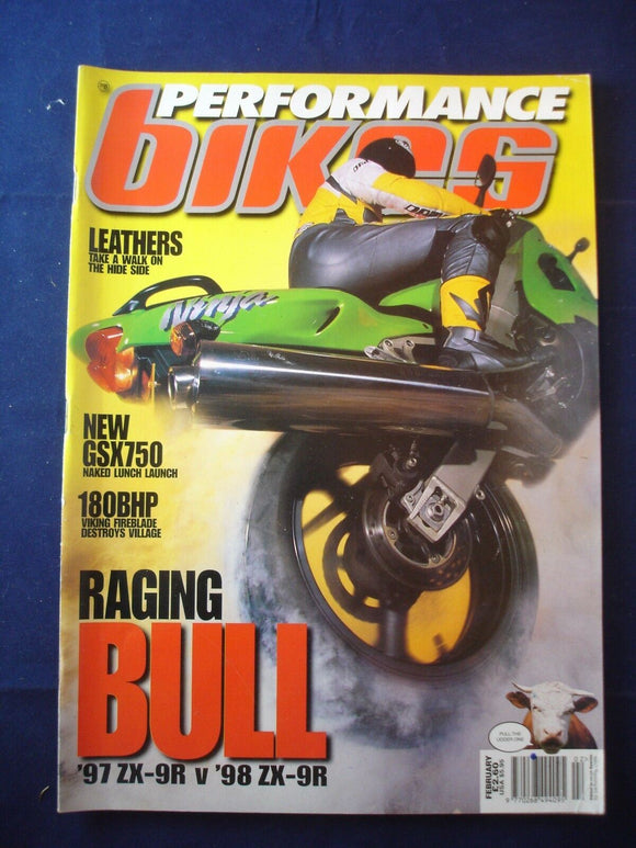 Performance Bikes - February 1998 - ZX 9R - GSX750