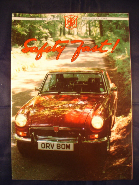 Safety Fast -  MG - Volume 37 Number 8 - August 1993