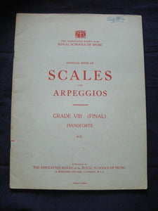 RSM - Scales and Arpeggios - Grade VIII - Vintage Sheet Music -