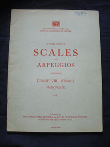 RSM - Scales and Arpeggios - Grade VIII - Vintage Sheet Music -