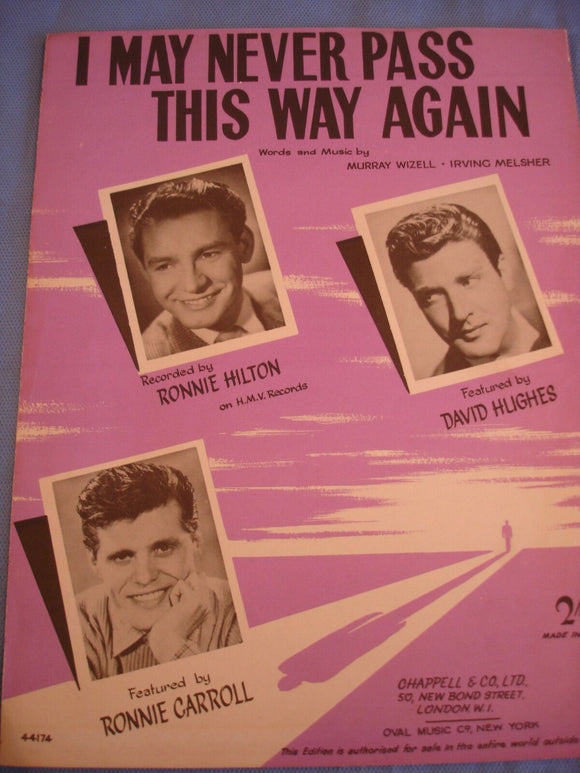 I may never pass this way again - Vintage sheet music