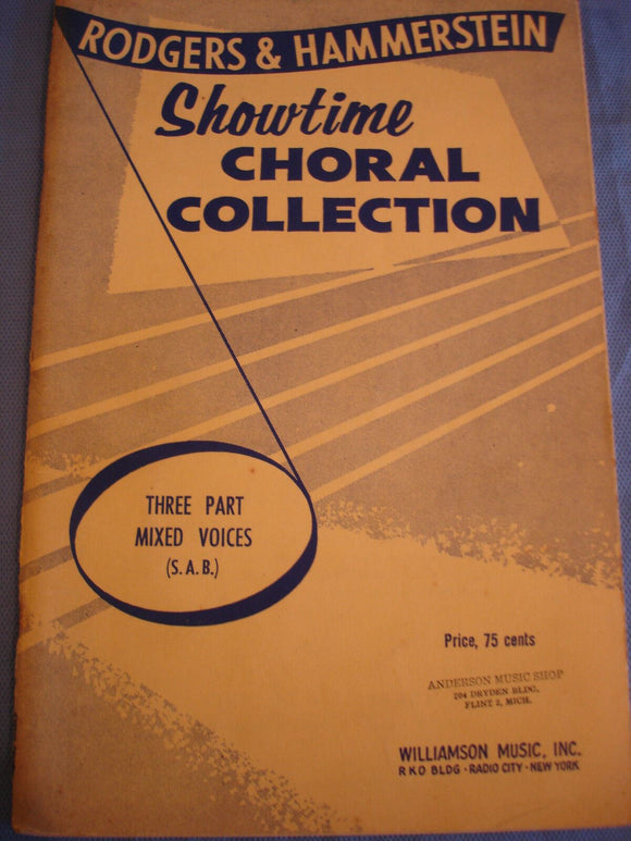 Rodgers and Hammerstein Showtime Choral Collection - Vintage Sheet Music Book