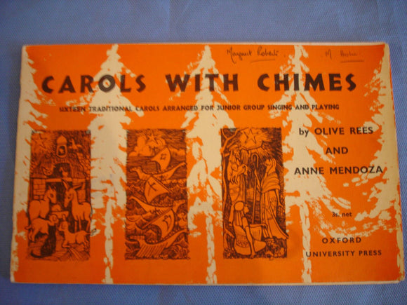 Carols with Chimes -junior group singing and playing - Vintage sheet music