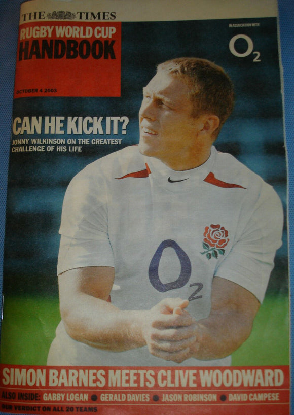 The Times rugby world cup Handbook 2003