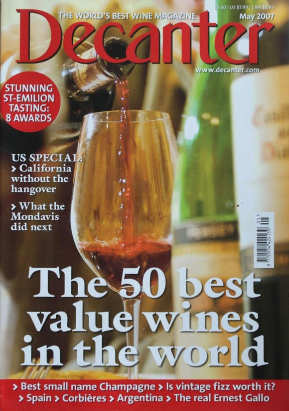 Decanter Magazine - May 2007 - St Emillion tasting - 50 best value wines