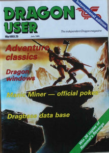Vintage - Dragon User Magazine - July 1985 -  contents shown in photographs