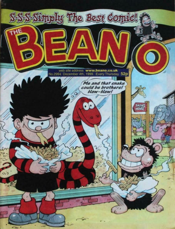 Beano British Comic - # 2994 - 4 December 1999