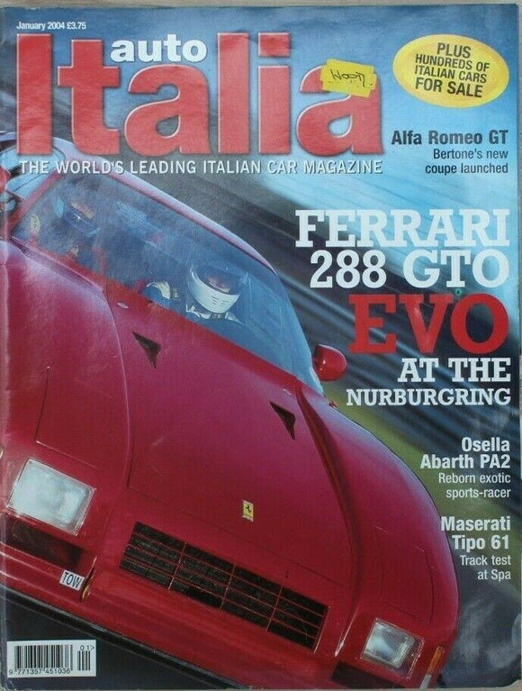 Auto Italia Magazine - January 2004 - Ferrari 288 GTO
