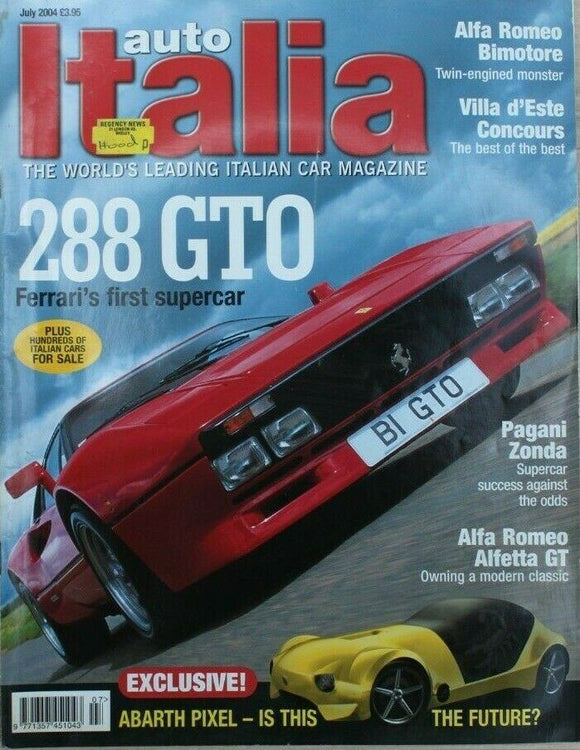 Auto Italia Magazine - July 2004 - Ferrari 288 GTO