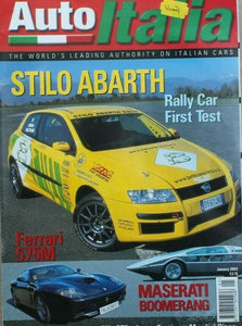 Auto Italia Magazine - January 2003 - Ferrari 575M - Stilo Abarth