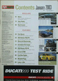 Auto Italia Magazine - January 2003 - Ferrari 575M - Stilo Abarth