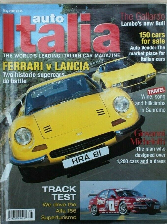 Auto Italia Magazine - May 2003 - Ferrari vs Lancia - Gallardo