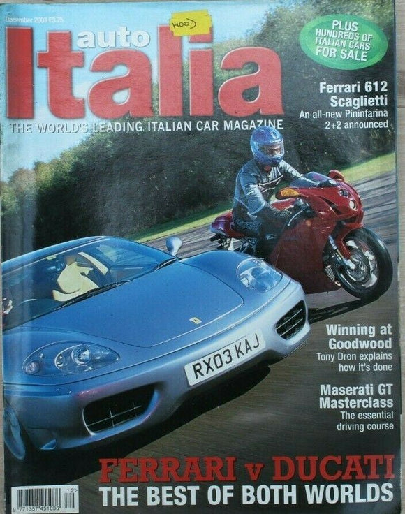 Auto Italia Magazine - December 2003 - Ferrari 612 - Lancia Astura