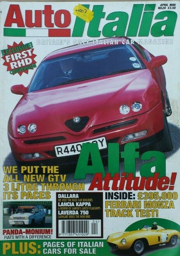 Auto Italia Magazine - April 1998 - Ferrari F365