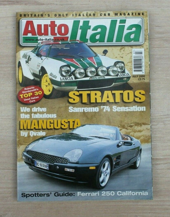 Auto Italia Magazine - July 2000 - Ferrari 250 California - Stratos