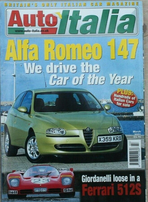 Auto Italia Magazine - March 2001 - Ferrari 512s - Alfa 147