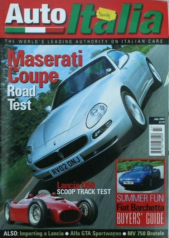 Auto Italia Magazine - July 2002 - Fiat Barchetta - Maserati Coupe