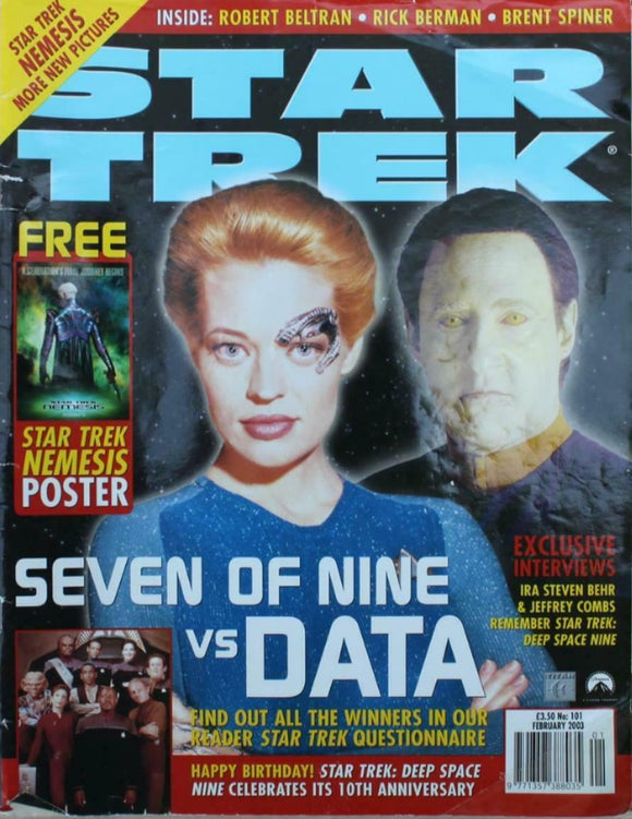 Star Trek magazine - Feb 2003 - Seven of nine vs Data