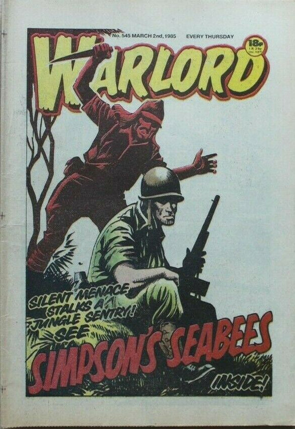 Vintage Warlord war comic # 545 - 2 March 1985
