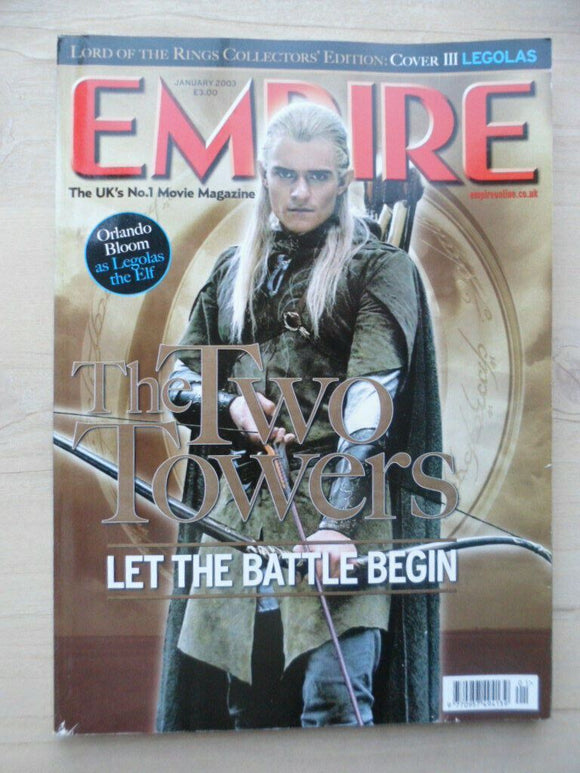 Empire magazine - Jan 2003 - # 163 - LORD OF RINGS TWO TOWERS ORLANDO BLOOM