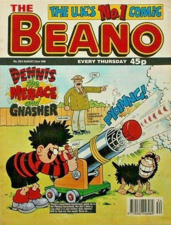 Beano British Comic - # 2927 - 22 August 1998 - #