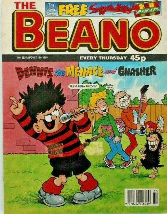 Beano British Comic - # 2926 - 15 August 1998 - #