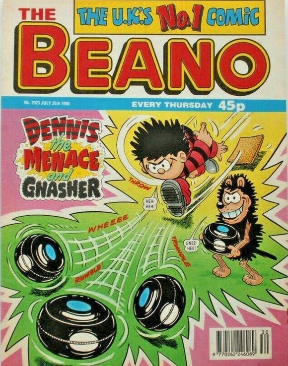Beano British Comic - # 2923 -25 July 1998 - #